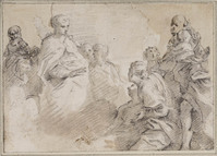 J 012
          <br/>
          Heilige geneest een zieke vrouw
          <br/>
          <em>Ghisolfi, Giovanni (1623/4-1683)</em>